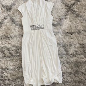 White vneck Cocktail dress
